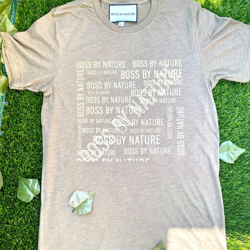 Designer Boss By Nature stressed cotton Tee
